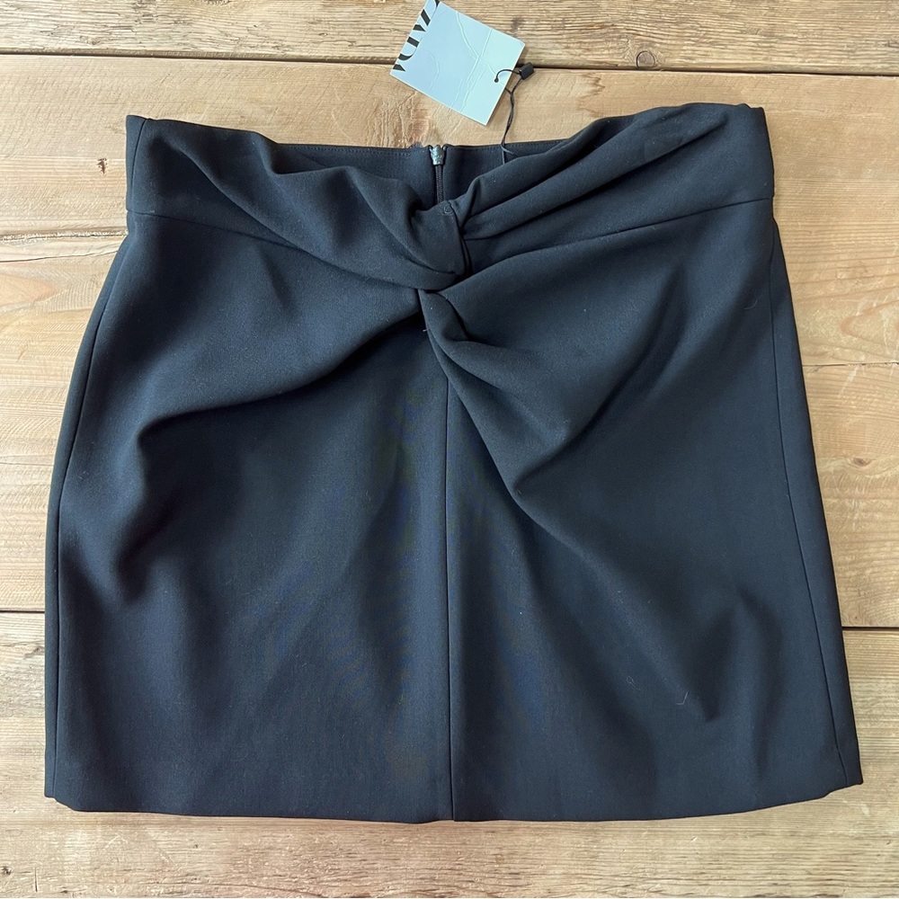 Zara Knotted Front Black Mini Skirt Woman’s Size XL